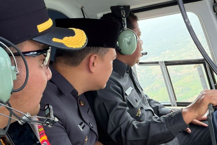 Bupati Majalengka Patroli Udara Cegah Karhutla, Pastikan Nihil Titik Api