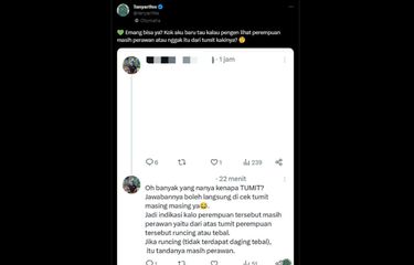Ramai soal Tanda Perawan Disebut Bisa Dilihat dari Tumit, Ini Kata ...
