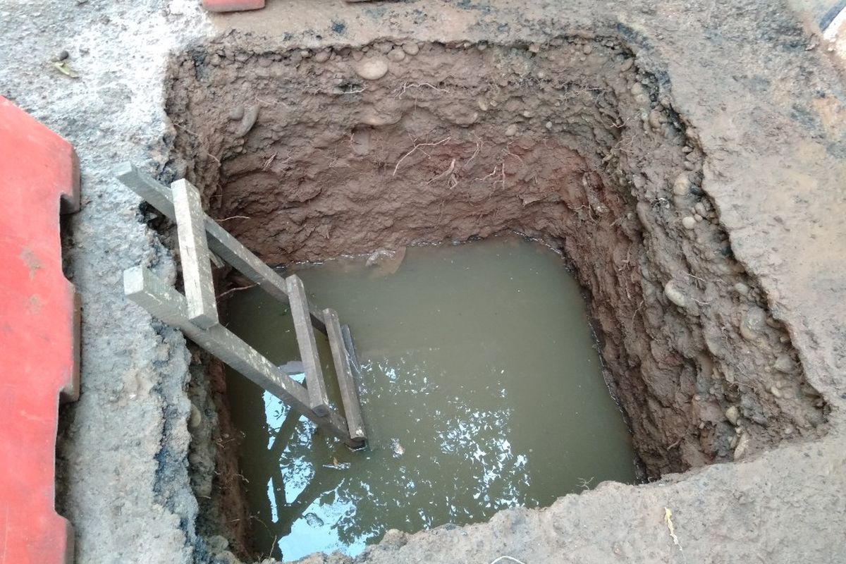 Salah Satu Drainase di Kelurahan Gandaria Utara, Kebayoran Baru, Jakarta Selatan, Rabu (16/5/2019)