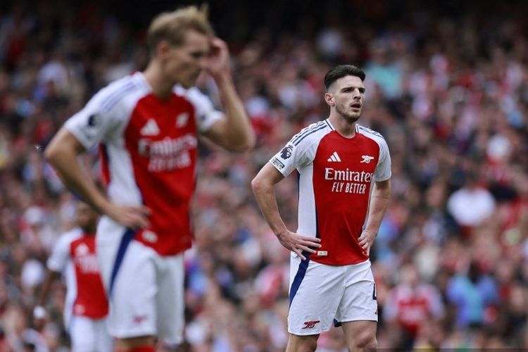 Laga Panas di Emirates: Arsenal vs Brighton Imbang 1-1, Rice Dipecat dengan Kartu Merah