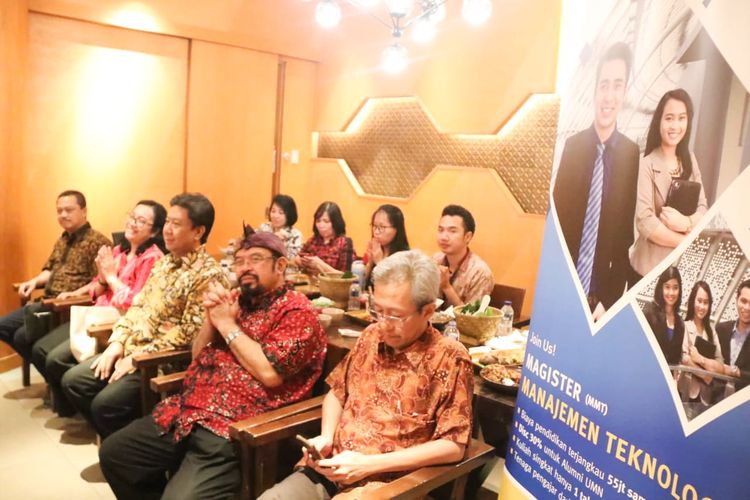 Rektor UMN Ninok Leksono sosialiasi program Magister Manajemen Teknologi Universitas Multimedia Nusantara di Jakarta (13/6/2019).