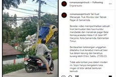 Tidak Kuat Menanjak, Truk Tabrak Pagar di Tanjakan Ekstrem MT Haryono