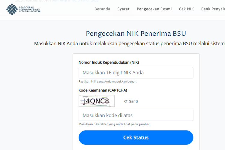 Cara Cek Status Penerima BSU Juli 2025, Klik bsu.kemnaker.go.id
