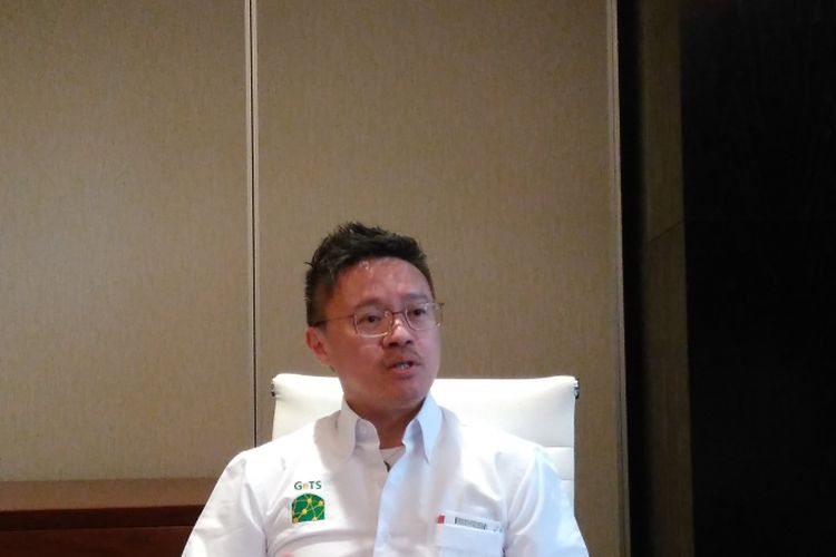 Chief Executive Officer (CEO) Global eTrade Services Chong Kok Keong saat diskusu dengan media di Hotel Indonesia Kempinski, Jakarta, Rabu (20/9/2017).