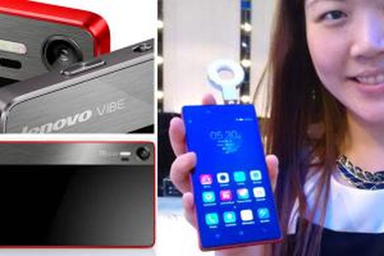 Lenovo meluncurkan smartphone Android Vibe Shot di Beijing, Tiongkok, Selasa (26/5/2015).