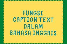 Fungsi Caption Text dalam Bahasa Inggris