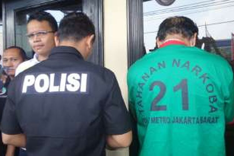 Rilis kasus narkoba Imam S Arifin di Polres Jakarta Barat, Minggu (28/8/2016) siang.