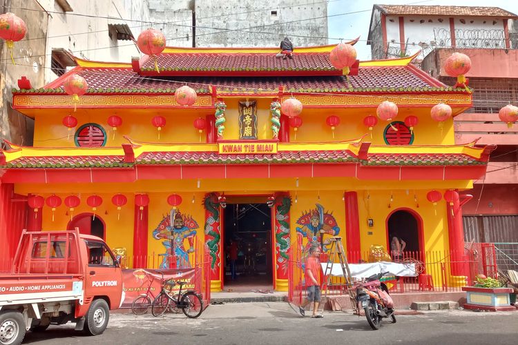 Kelenteng Kwan Tie Miau di Pangkal Pinang, Kamis (23/1/2020).