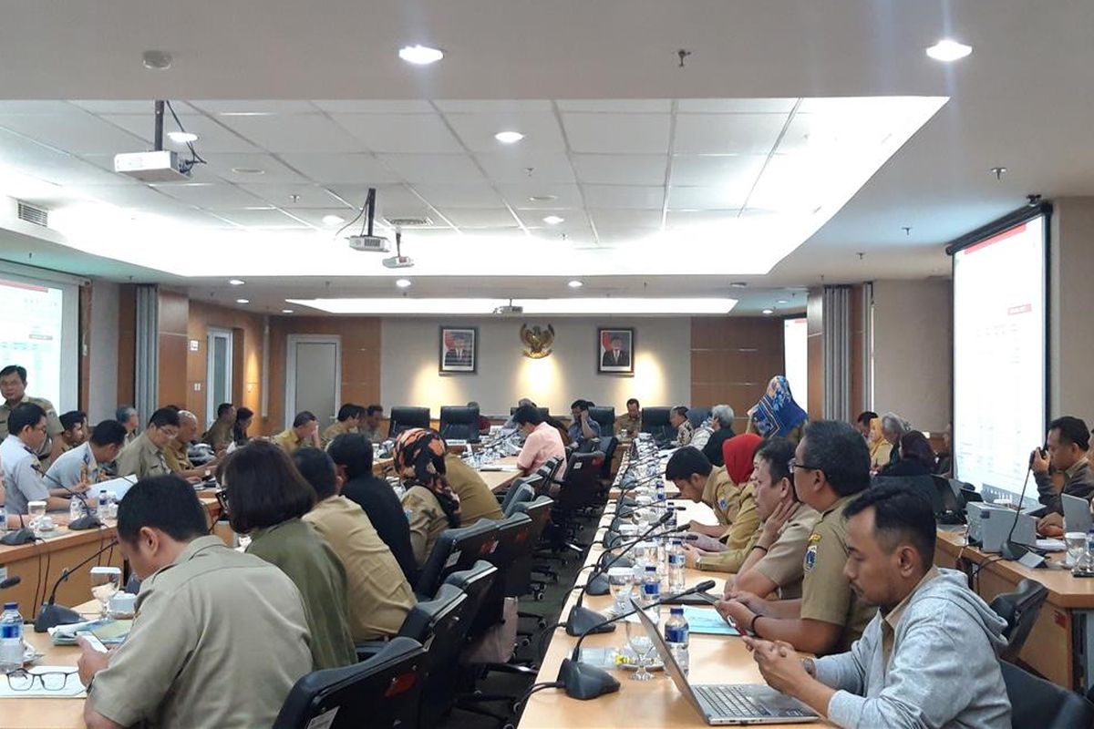Rapat KUPA-PPAS 2019 di DPRD DKI JAKARTA, Jalan Kebon Sirih, Selasa (13/8/2019)