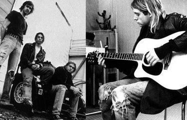 Grup rock Nirvana dan Kurt Cobain (kanan)