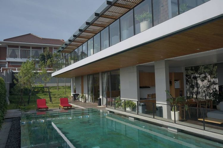 Ilustrasi kamar di Manakala Villa, pilihan villa Bandung dengan private pool untuk honeymoon.