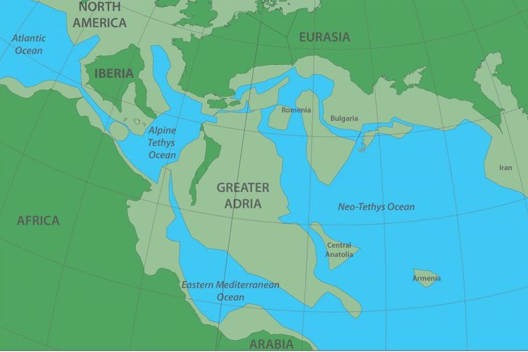 Greater Adria, benua yang hilang di bawah Eropa.