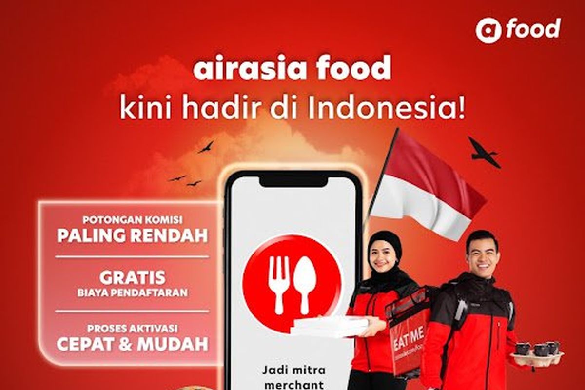 Ilustrasi layanan pesan-antar makanan airasia food.