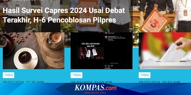 [POPULER TREN] Hasil Survei Elektabilitas Capres H-6 Sebelum Coblosan ...