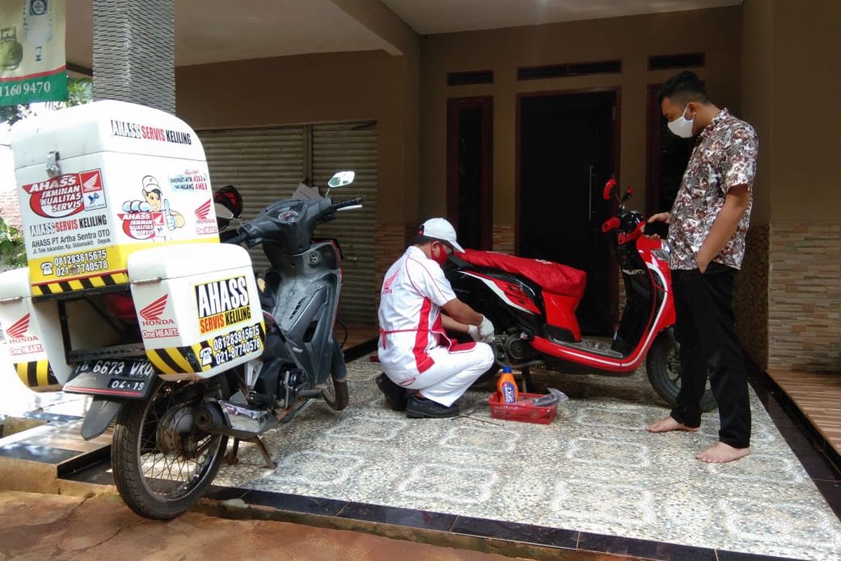 Servis motor Honda di rumah dengan layanan Home Service