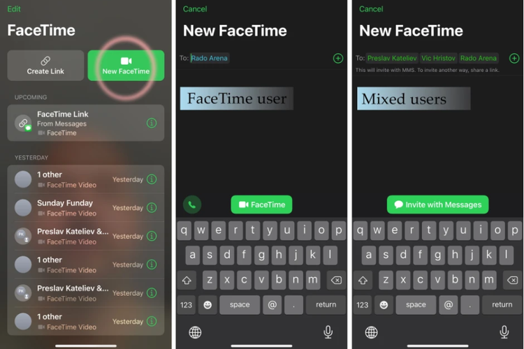 Cara membuat tautan untuk mengajak pengguna Android dan Windows melakukan panggilan video menggunakan aplikasi FaceTime.