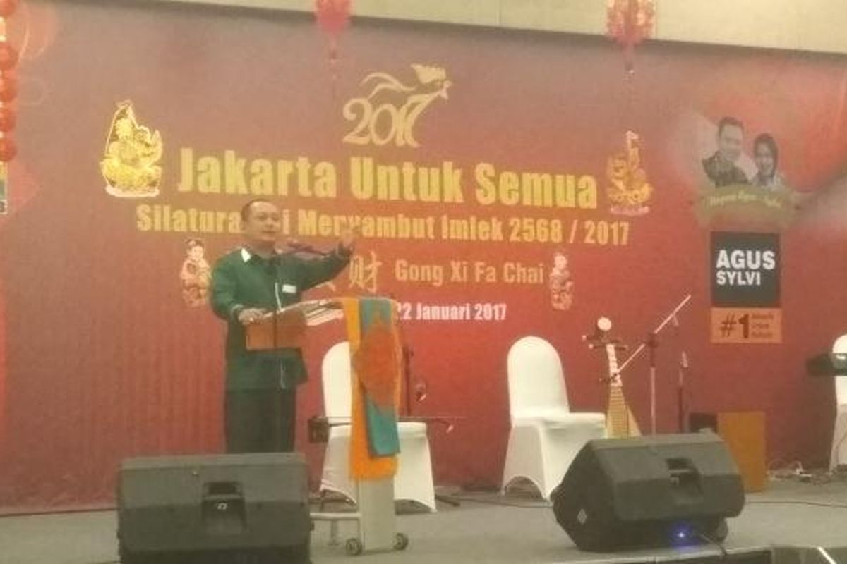 Ketua DPW PKB DKI Jakarta Hasbiallah Ilyas turut menghadiri silaturahmi menjelang Imlek bersama Agus-Sylvi dan masyarakat Tionghoa di Jakarta Utara dan Jakarta Barat, Minggu (22/1/2017), di Hotel Harris Kelapa Gading, Jakarta Utara.