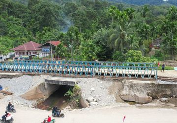 Dua Jembatan Bailey di Aceh Tenggara Beres Dipasang
