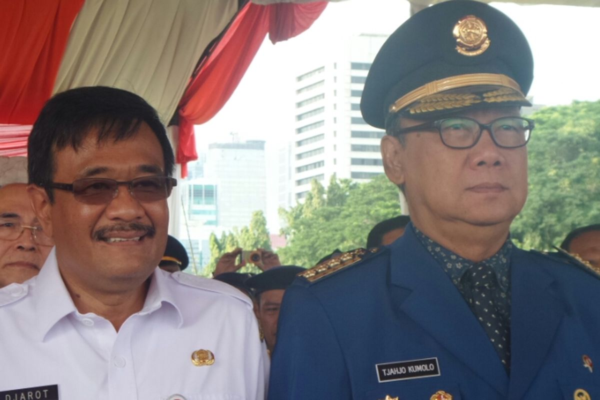 Wakil Gubernur DKI Jakarta Djarot Saiful Hidayat dan Menteri Dalam Negeri Tjahjo Kumolo