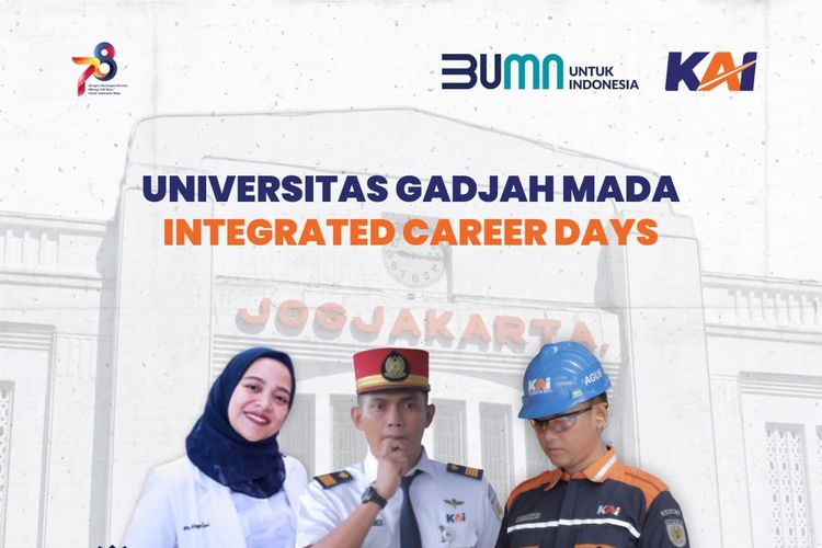 PT Kereta Api Indonesia (KAI) membuka rekrutmen dalam gelaran Job Fair Universitas Gadjah Mada Integrated Career Days.