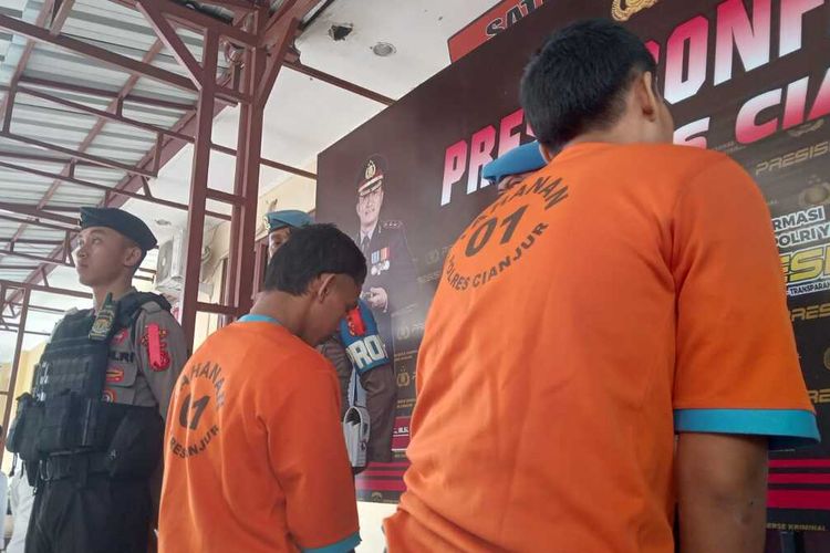 Dua dari tujuh tahanan yang kabur di Kabupaten Cianjur, Jawa Barat yang sudah berhasil ditangkap kembali, Senin (8/4/2024).