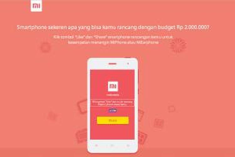 Tampilan website resmi Xiaomi Indonesia