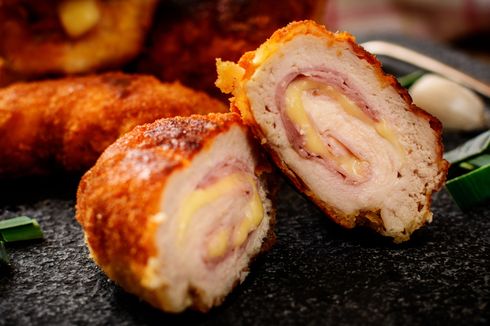 Resep Chicken Cordon Bleu Panggang Saus Keju Susu, Lebih Hemat Minyak