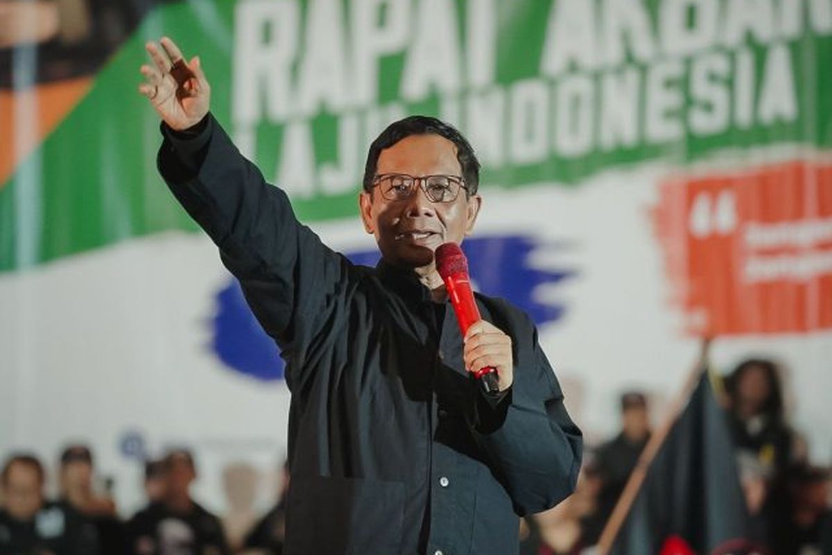 Calon Wakil Presiden nomor urut 3 Mahfud MD. Mahfud berpasangan dengan Ganjar Pranowo dalam Pilpres 2024.