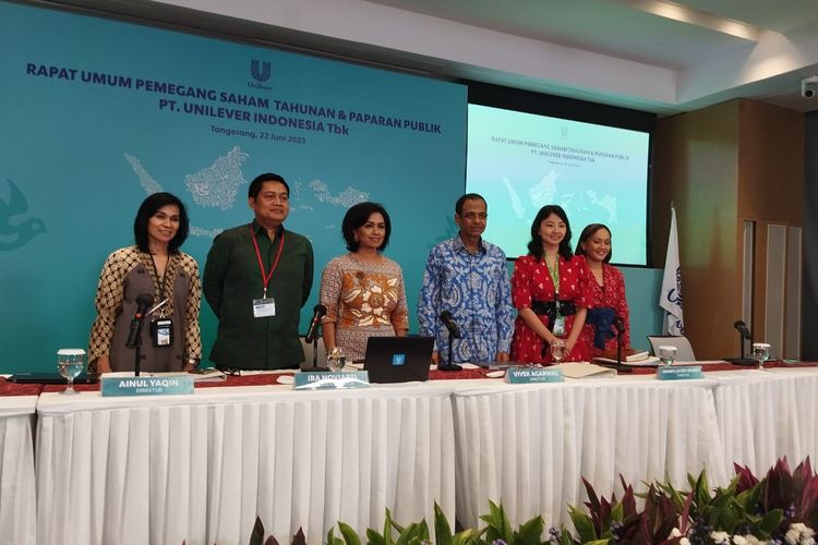 Public Expose PT Unilever Indonesia Tbk (UNVR), di Tangerang, Kamis (22/6/2023)