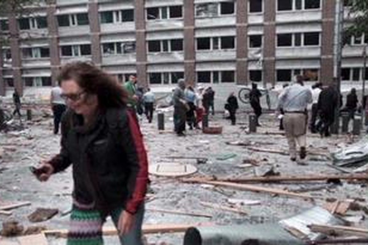 Ledakan bom di pusat kota Oslo, Norwegia dan serangan tembakan di Pulau Utoya menewaskan sedikitnya 87 orang