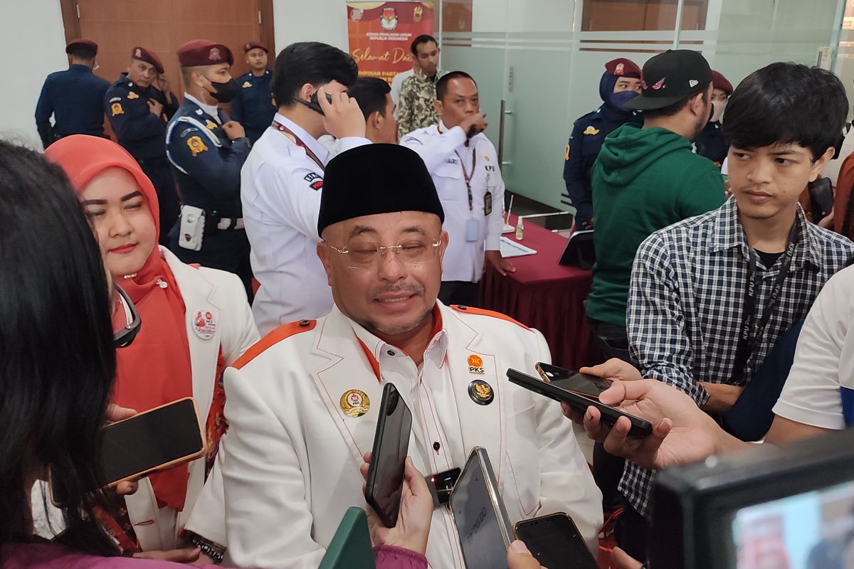 Sekretaris Jenderal PKS, Aboe Bakar Al Habsyi, ditemui di KPU RI, Senin (8/5/2023) 