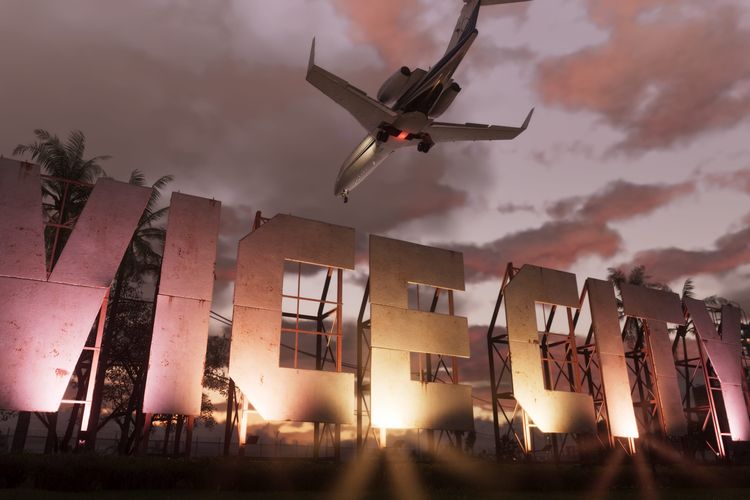 Ilustrasi kota Vice City di GTA 6.