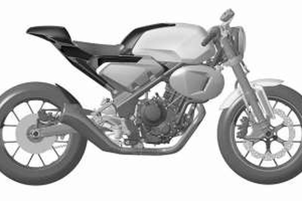 Paten desain model cafe racer Honda.