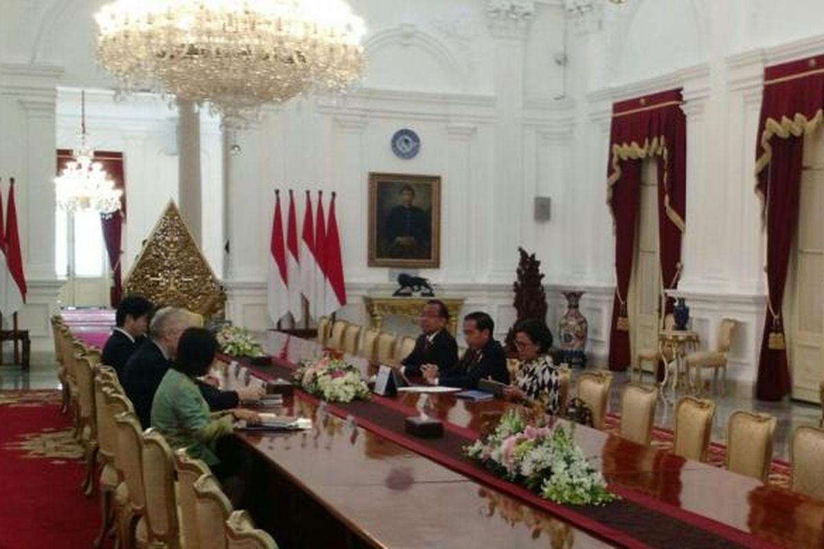 Presiden Joko Widodo menerima Presiden Asian Development Bank di Istana Merdeka, Jakarta, Rabu (1/2/2017).