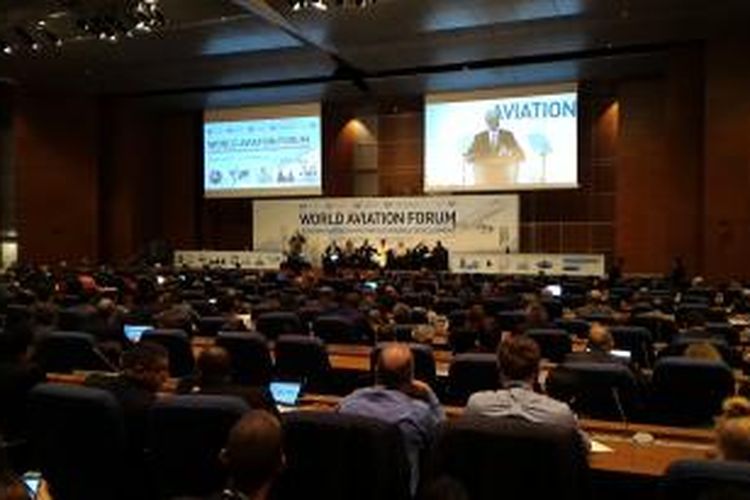 Suasana pembahasan dalam Forum Penerbangan Dunia (World Aviation Forum/WAF 2015) yang diselenggarakan Organisasi Penerbangan Sipil Internasional (ICAO) di Montreal