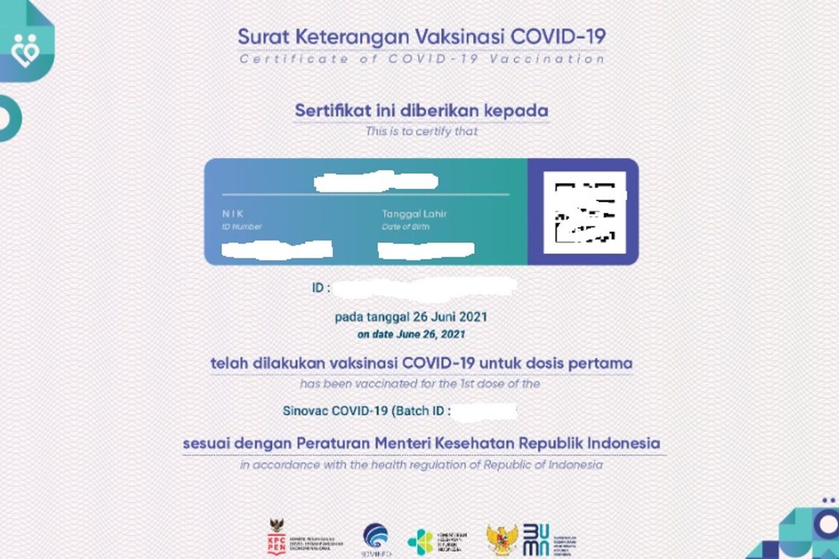 cara cetak sertifikat vaksin Covid-19 secara mandiri dengan mudah