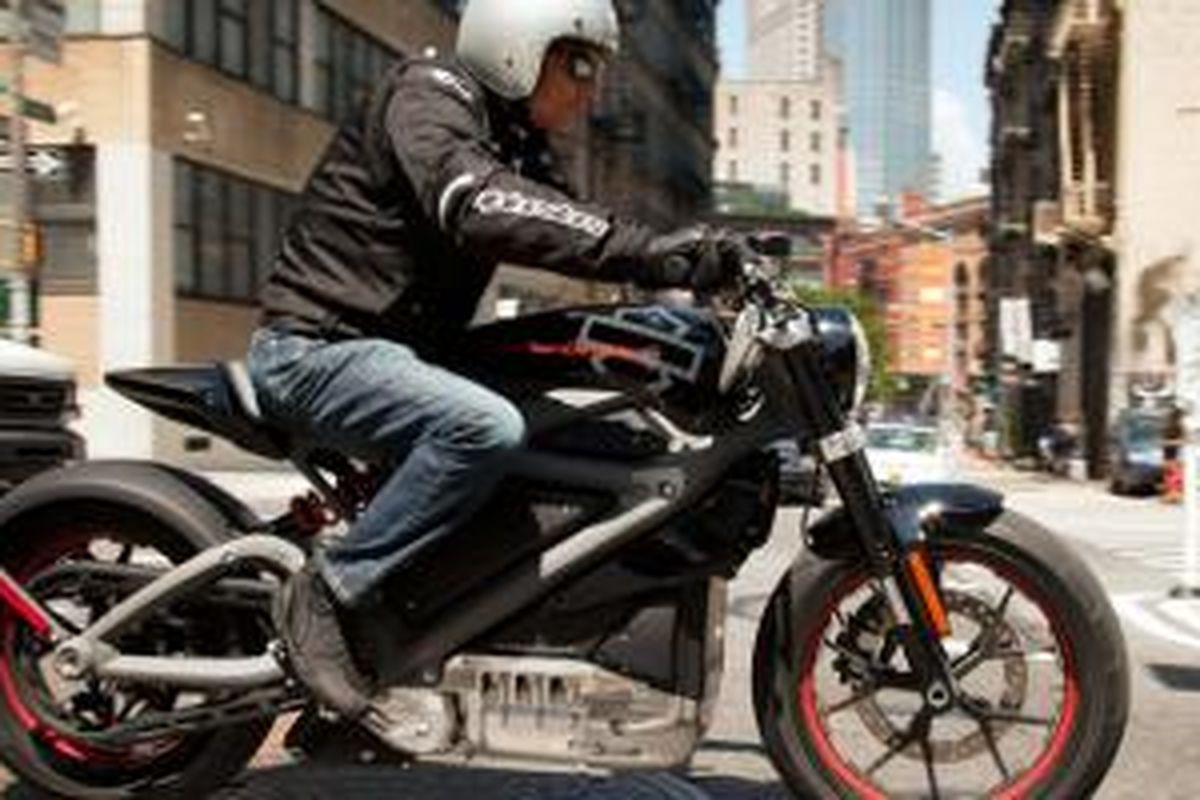 Harley-Davidson Livewire sedang dites di New York, Amerika Serikat.