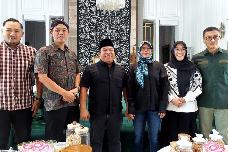 Bacalon Wali Kota Salatiga Luqman Hakim dan pengurus PKB bertemu Yuliyanto, Ketua DPC Gerindra Salatiga, Senin (22/4/2024)