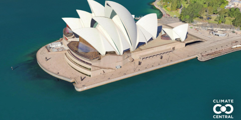 Visualisasi Sydney Opera Theater, Australia saat ini