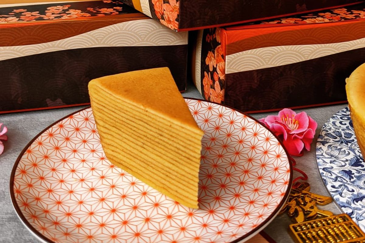 Lapis legit original Swancakery Jakarta yang mengalami peningkatan jual pada Imlek 2022.