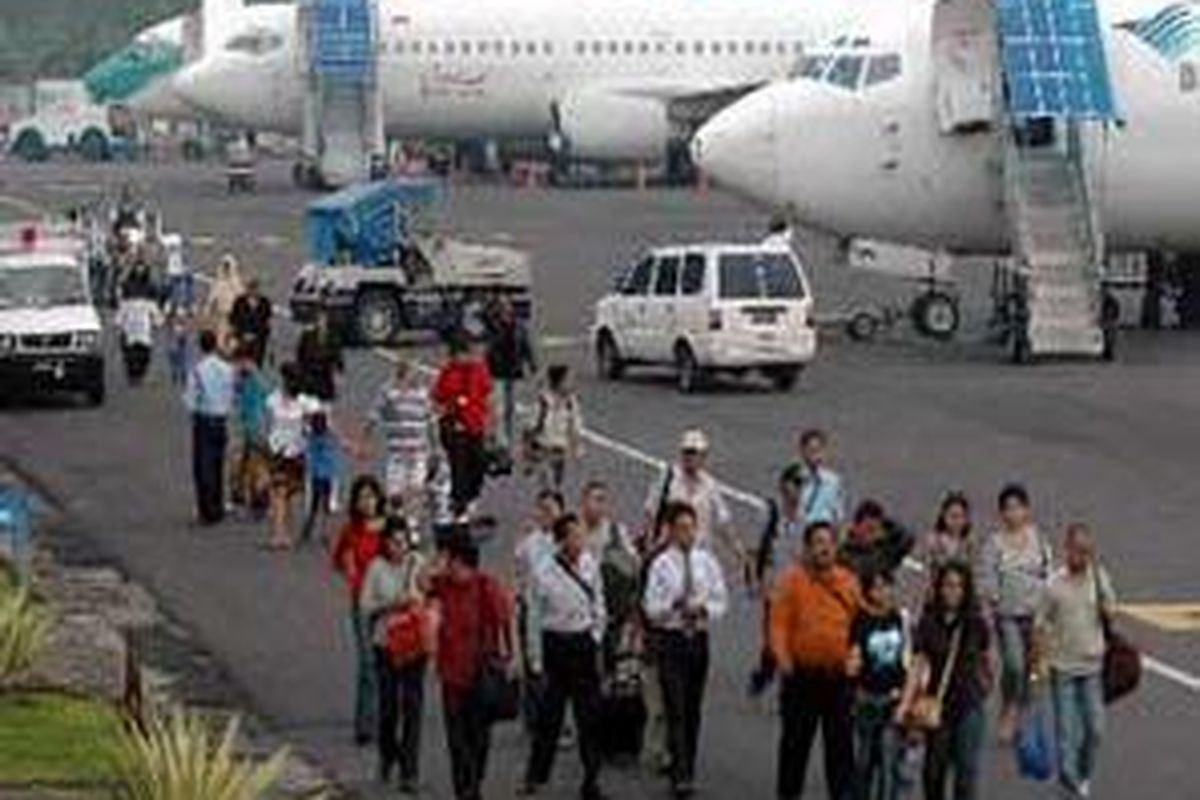Maskapai penerbangan domestik di Bandara Adisutjipto, Yogyakarta.