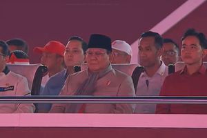 Prabowo Hadiri Pesta Rakyat di Monas, Duduk Berdampingan dengan Gibran