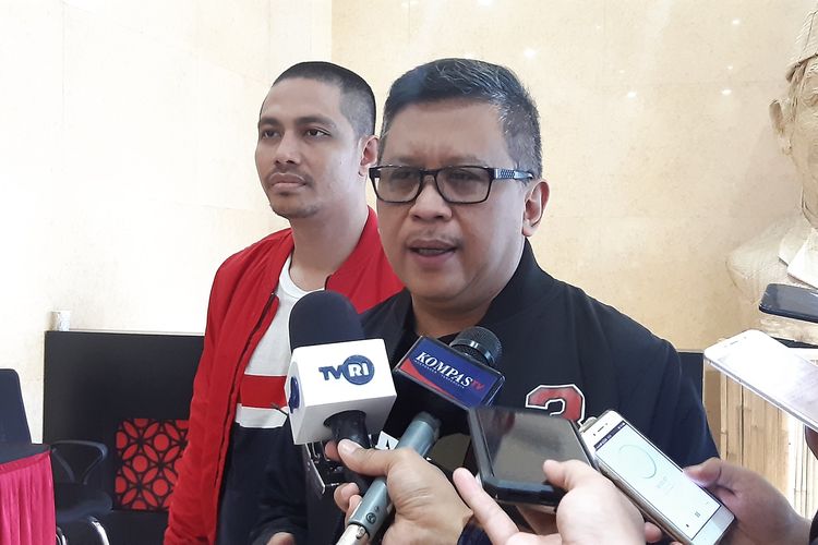 Sekretaris Jenderal PDI-P Hasto Kristiyanto di kantor DPP PDI-P, Jakarta, Sabtu (1/2/2020).