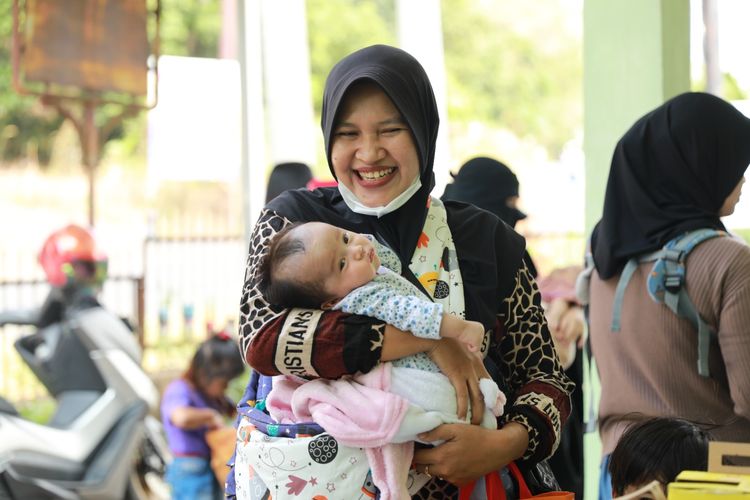 Edukasi tentang stunting pada ibu dan intervensi gizi pada anak di Pangkalpinang, Bangka Belitung, Rabu (4/10/2023).