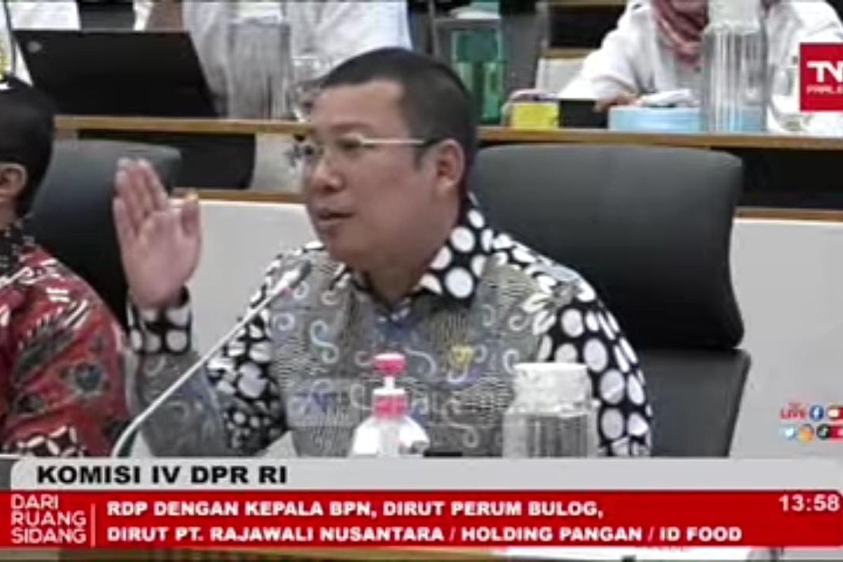 Kepala Bapanas Arief Prasetyo Adi saat RDP dengan Komisi IV DPR RI, di Senayan Jakarta, Selasa (31/1/2023).