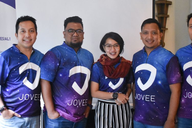 Peluncuran aplikasi Jovee yang dimiliki oleh PT Indopasifik Teknologi Medika Indonesia di Jakarta (14/11/2019).