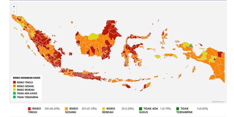 Zona Merah di Indonesia 1  Agustus 2021