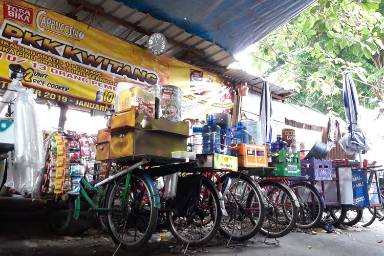 Kampung pedagang kopi keliling di Jalan Prapatan Baru, Senen, Jakarta Pusat, Kamis (17/10/2019)