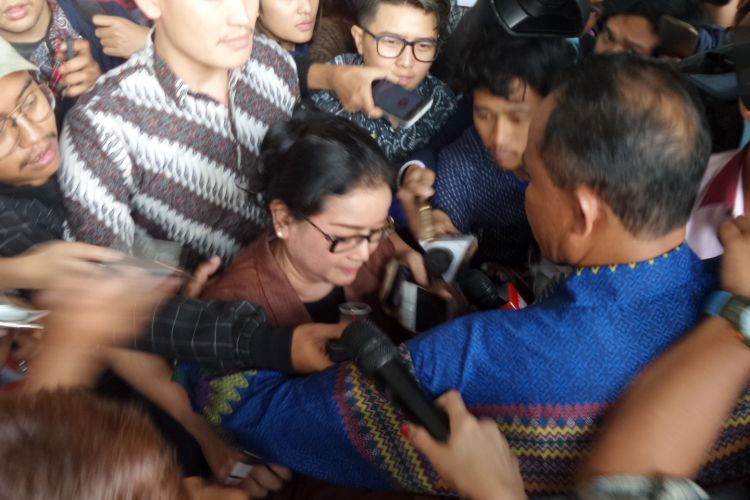 Mantan anggota Komisi II DPR Miryam S Haryani di Pengadilan Tipikor Jakarta, Kamis (23/3/2017).