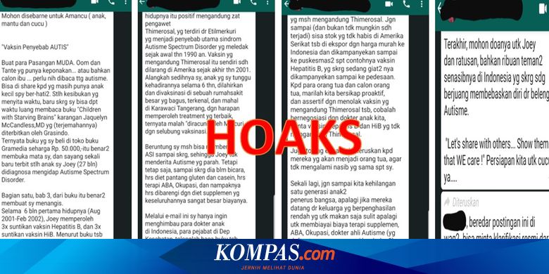 Beredar Pesan Vaksin Sebabkan Autis Ini Penjelasan Kemenkes Halaman All Kompas Com